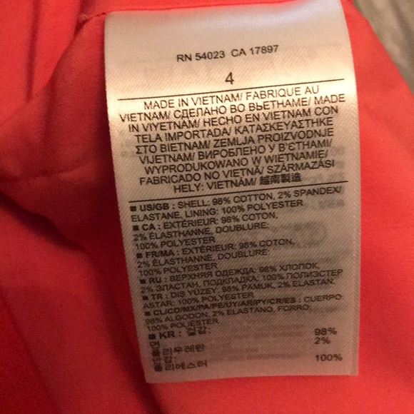 Banana Republic Orange Mini Skirt Sz 4 - Picture 6 of 6